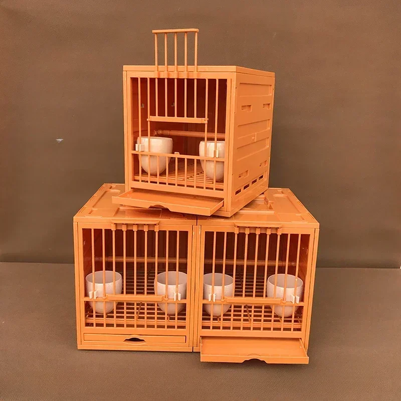 

Outdoors Bird Cages Parrot Budgie Plastic Carrier Portable Canary Bird Cages Park Breeding Jaula Pajaros Pet Products WZ50BC
