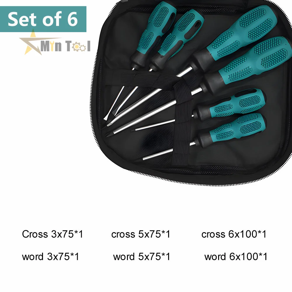 9Pcs /6pcs Screwdriver Set With Magnetic Household Multifunction Cross Straight Screwdriver Manual Screwdriver Set  Repair Tool