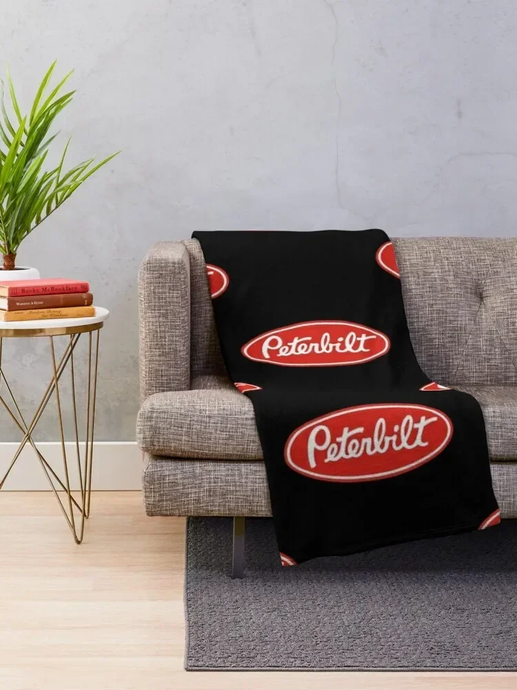 Peterbilt Truck Logo Redwhite Essential T-Shirt Throw Blanket Blankets For Baby Personalized Gift Blankets