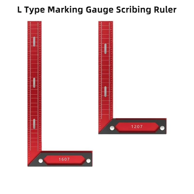 

Деревообрабатывающий квадратный L-образный линейка для рисования, маркировочный манометр, отверстие, точный эргономичный Столярный измерительный инструмент