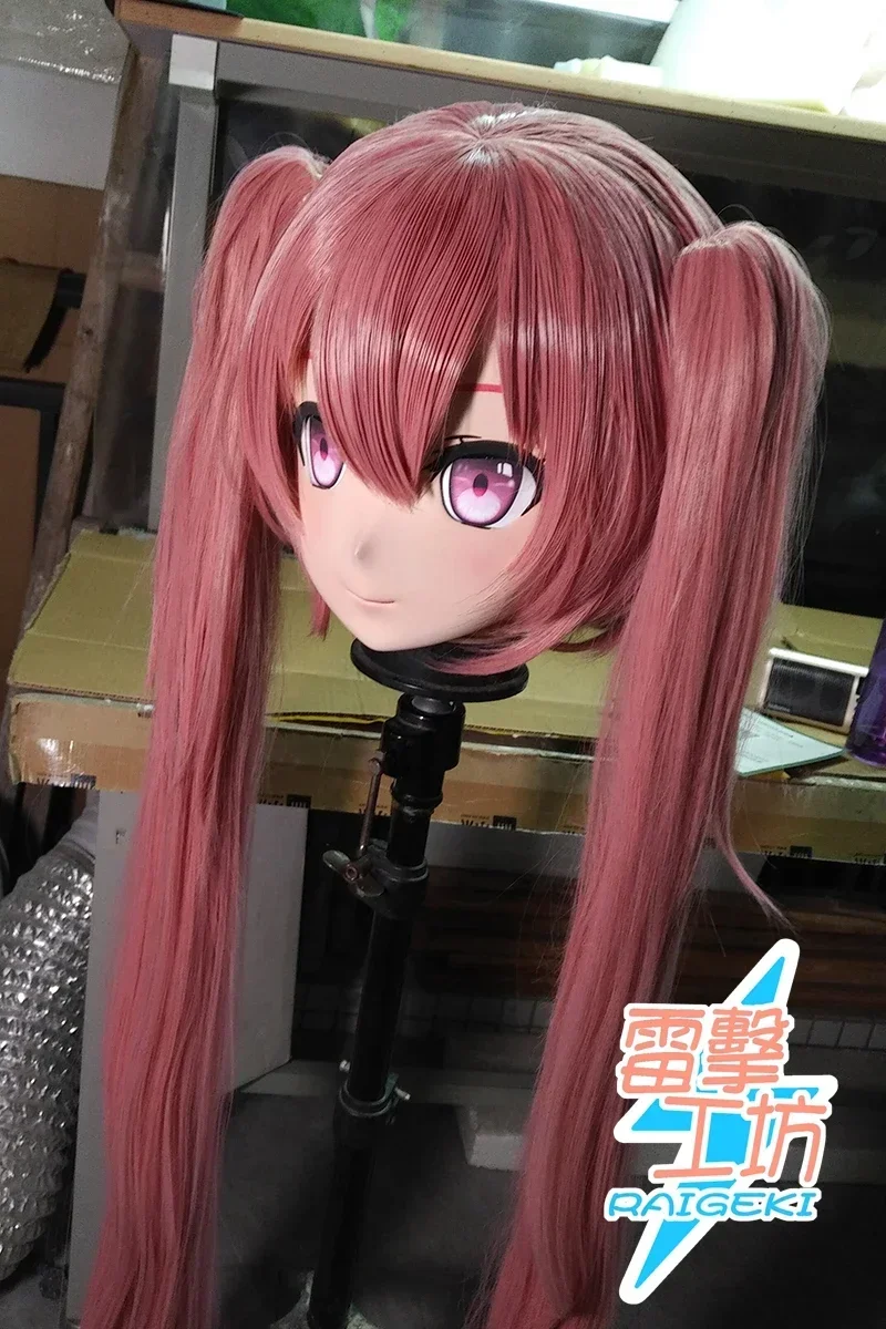 (RAIGEKI MAKS 132) Silicone Helloween Cosplay Maschera Ragazza Crossdressing BJD BAMBOLA Kigurumi Anime Cosplay Maschera