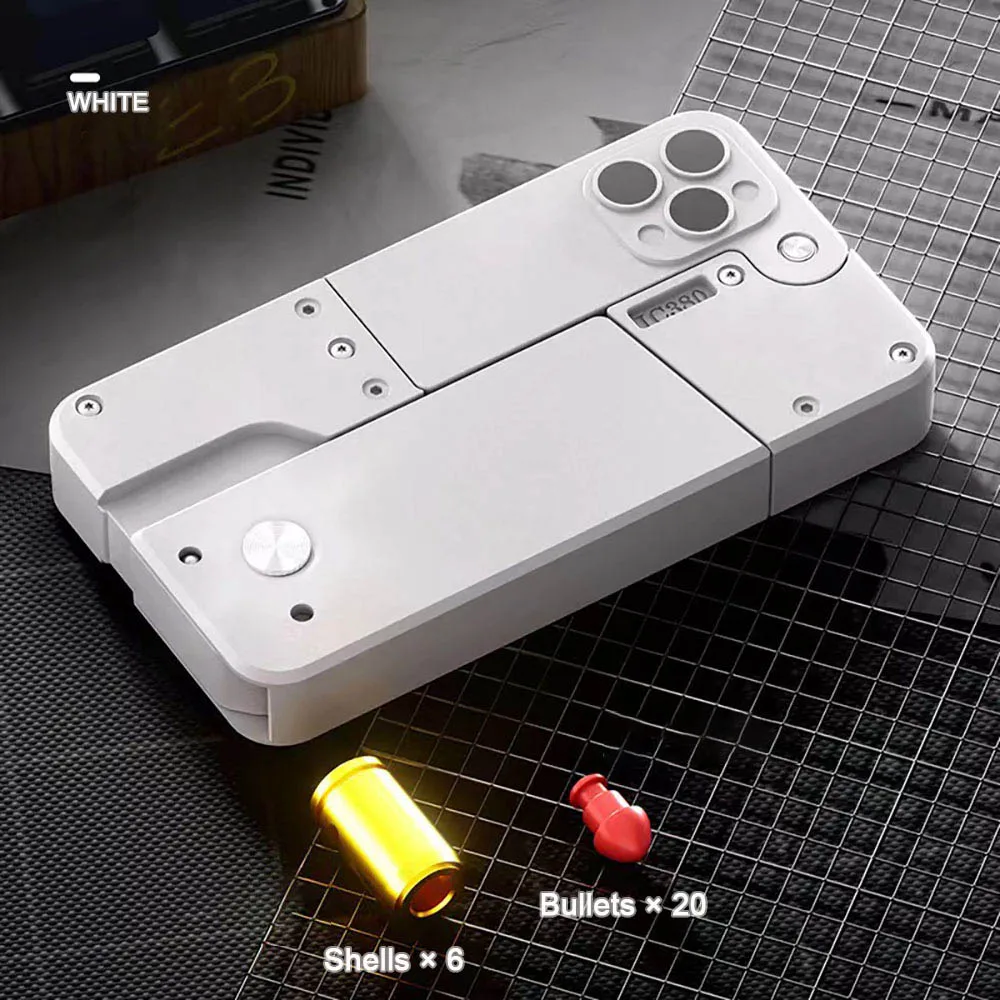 Spoof Toys Folding iphone Toy Gun For Adult Cool Birthday Gift Shell Ejecting Gun Look Real Phone Dropship Tiktok