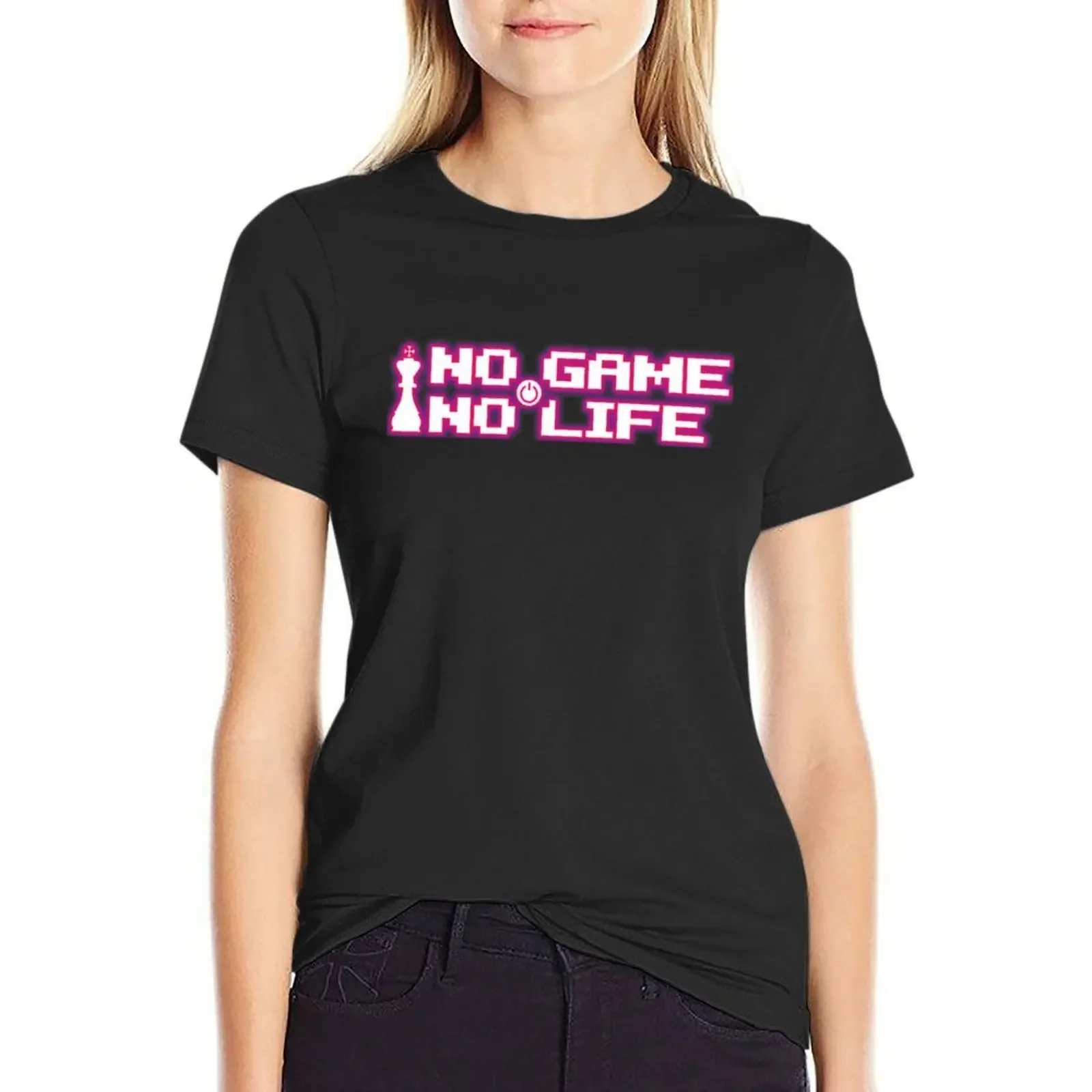 

No Game No Life T-Shirt vintage oversized lady clothes plain t shirts for Women