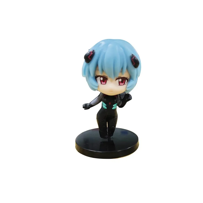 Neon Cute Genesis Classic Evangelion Cute Chibi Anime Girl Figure Model Mini Doll Toy for Cake Decoration and Desktop Display view 5