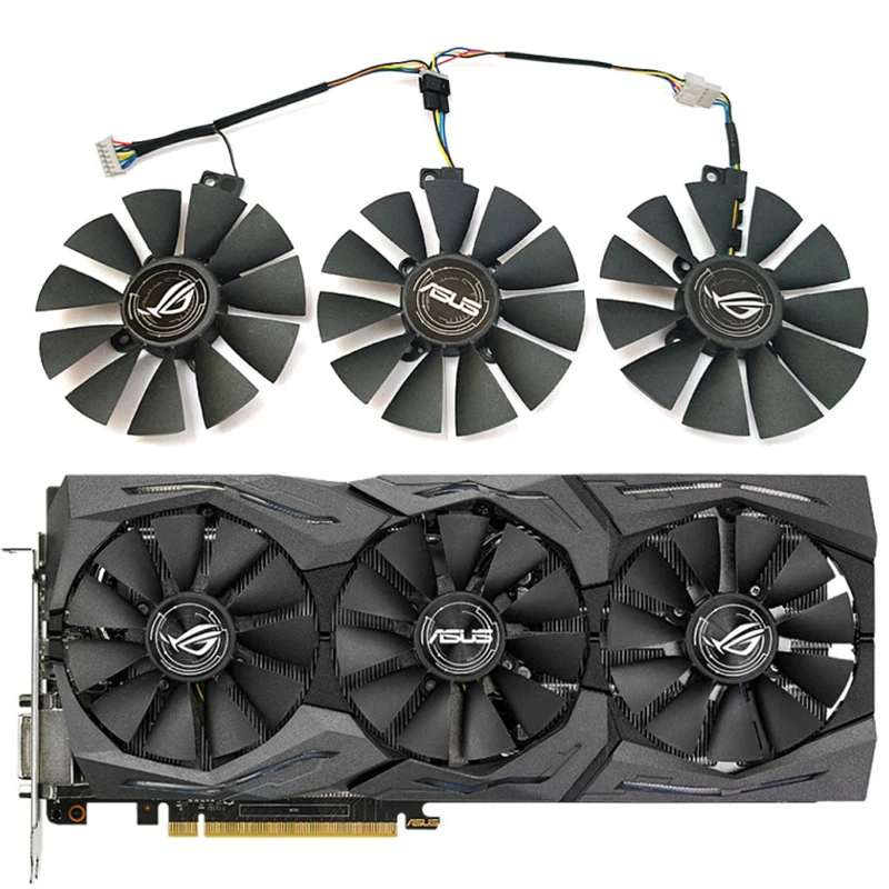 

NEW T129215SU FDC10U12S9-C PLD09210S12M，For ASUS GTX 980 Ti R9 390X390 GTX 1060 1070 1080 Ti RX 480 RX480 Video Card Cooing Fan