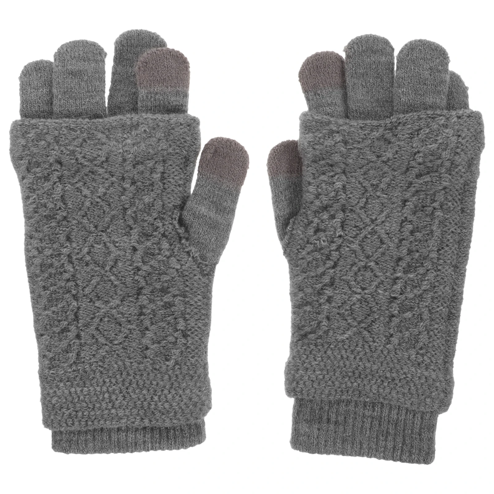 

1 Pair Touch Screen Gloves Women Mittens For Women Soft Knit Mittens Outdoor Hiking Riding Gloves For Cold Weather