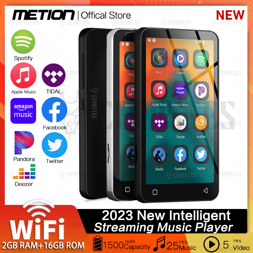 

2023 NEW WiFi MP4 Player Bluetooth MP3 Player HiFi Sound Music Walkman Spotify Player/Pandora/Tidal/Deezer/ Support Max 1TB MP5