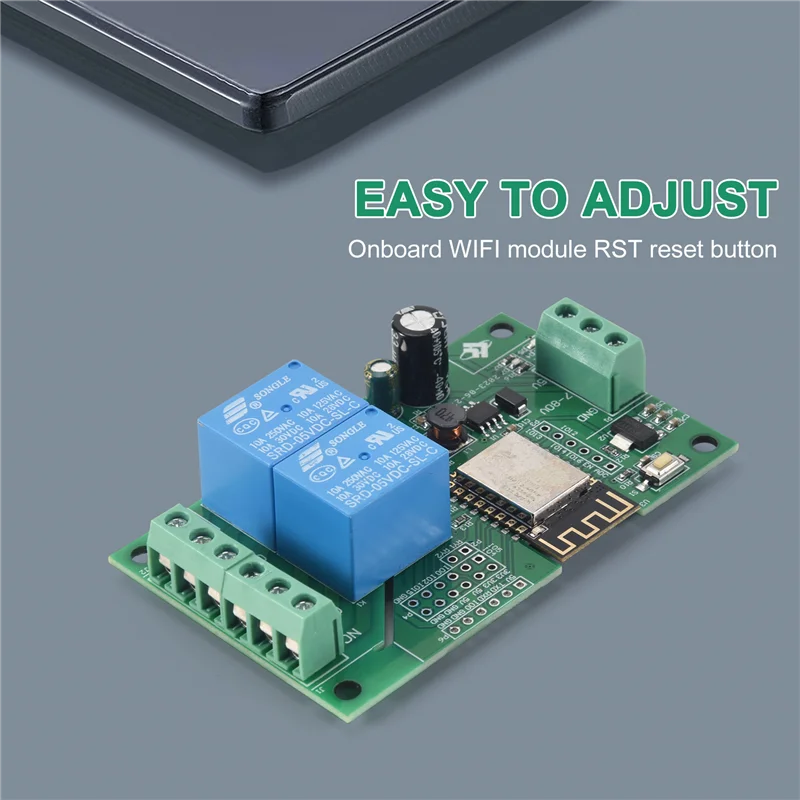 ABZW Esp8266 Esp-12F Wifi Relay Module 2Channel 5V/8-80V Network Relay Switch For Arduino Ide Smart Home App Remot Control