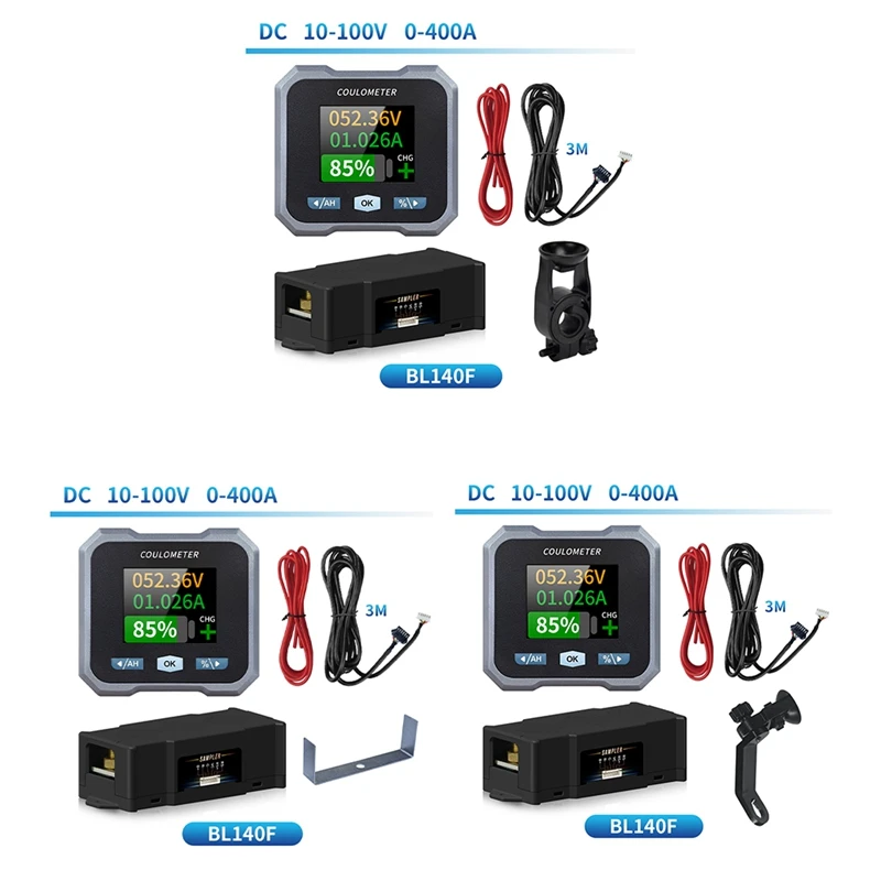 

BL140F Coulometer Power Meter DC10-100V 0-400A Waterproof Battery Meter For Rvs Yachts Dedicated Energy Storage