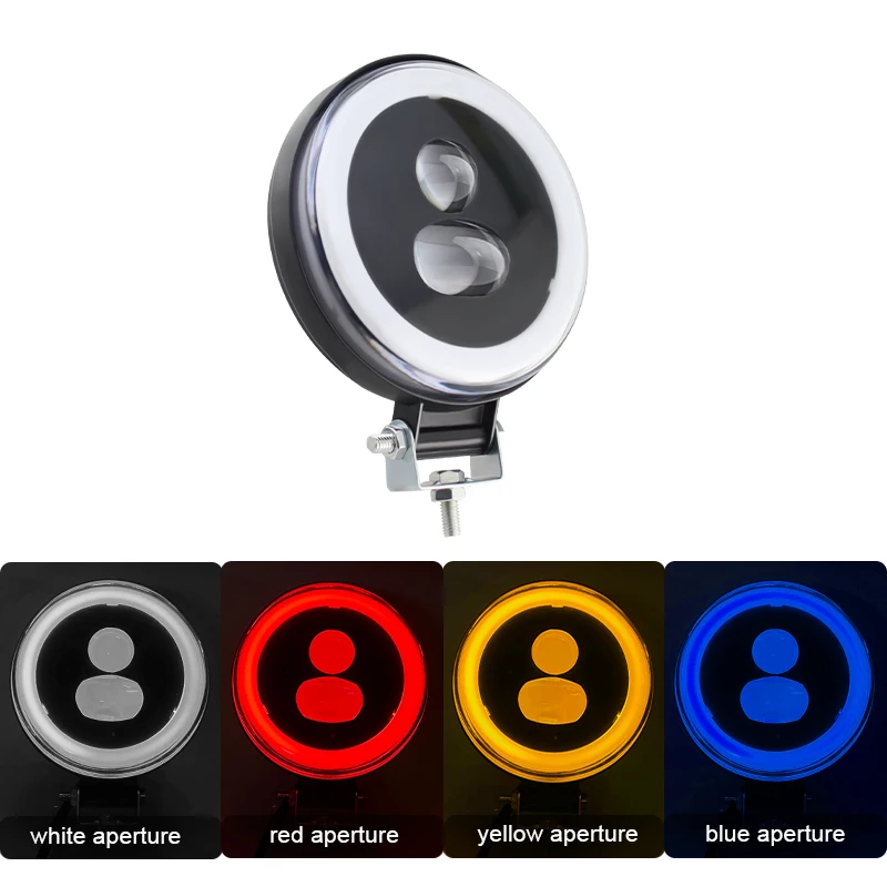 

New 4Inch LED Driving Light Angel Eye 12V 24V Round Working Lamp Bar For Jeep Truck Car Motorcycle Tractor SUV ATV Head light