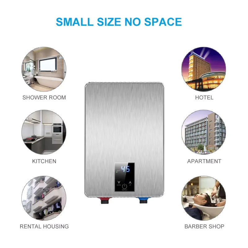 High Quality 5.5kw 120v Shower Electric Water Heater Instant Hot Water Heater Factory  Hotel Apartment Instant Electric Heater