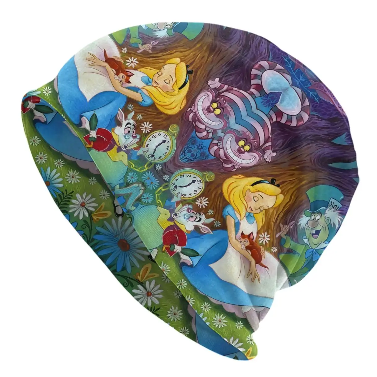 

Шапки с чеширским котом на заказ, шапки с черепами из мультфильма «Алиса в стране чудес», зимние теплые шапки для мужчин и женщин, вязаная шапка для взрослых, унисекс, шапки с капюшоном