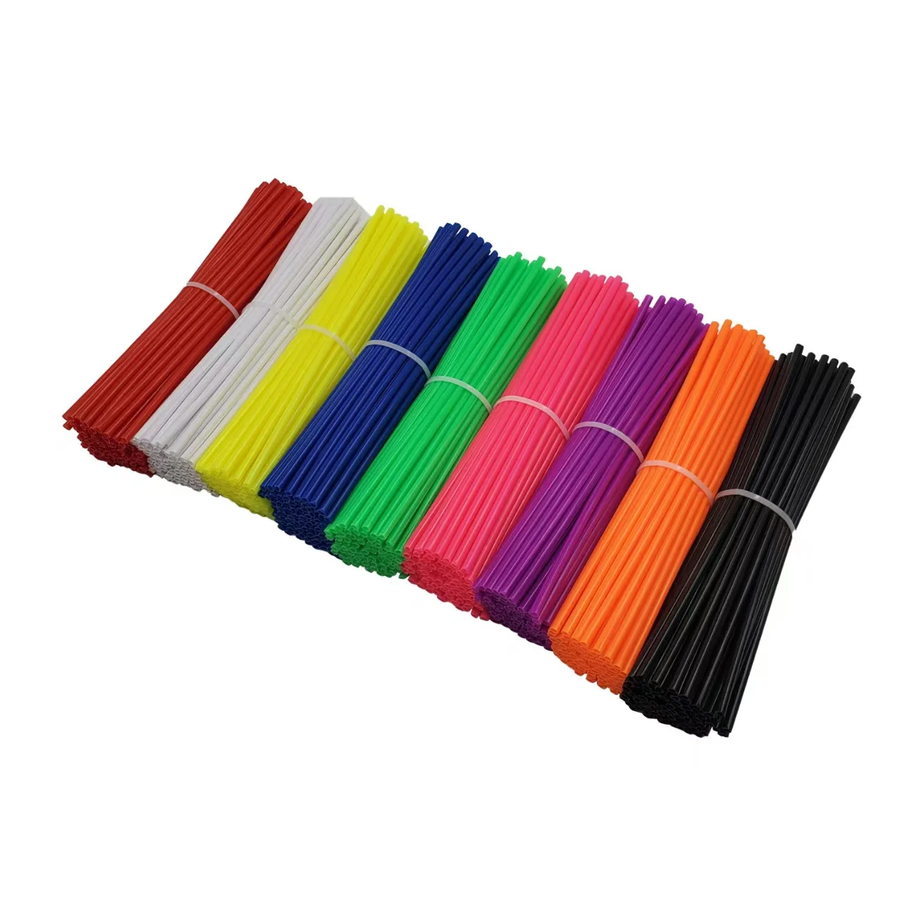 Wholesale Factory Price Motorcycle Off Road Vehicle Bicycle Wheel Spoke Decoration 24cm * 72pcs Colored High Quality Plastic