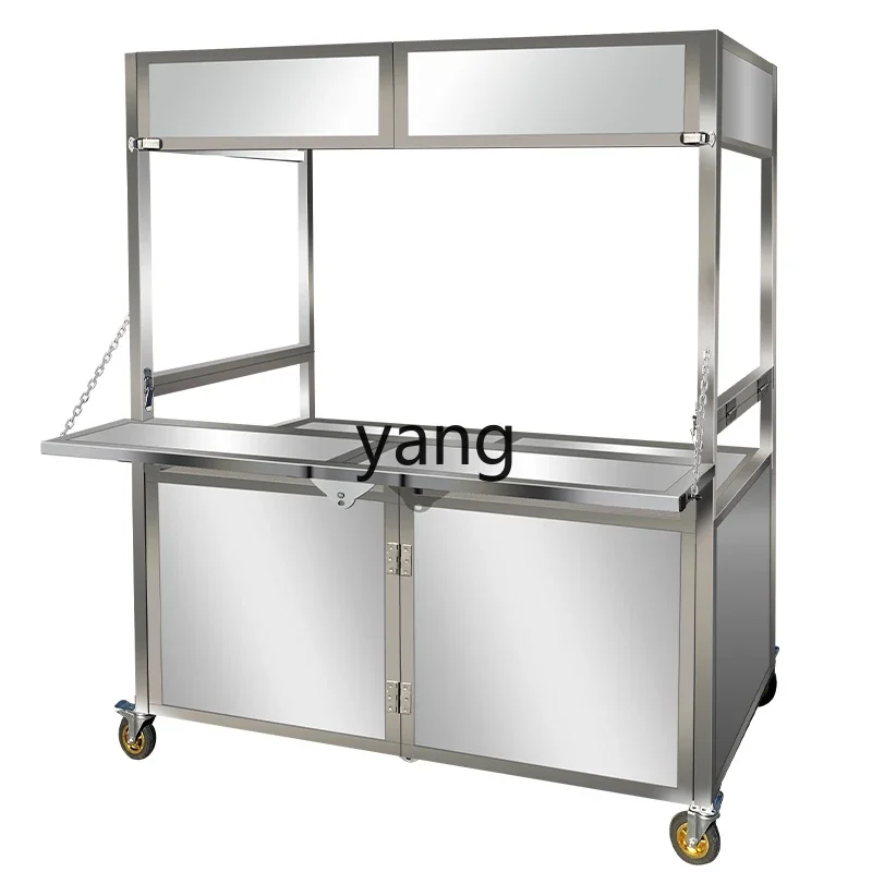 

YJQ folding stall trolley snack mobile dining car night market Oden cooking mobile stall