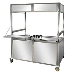 YJQ folding stall trolley snack mobile dining car night market Oden cooking mobile stall