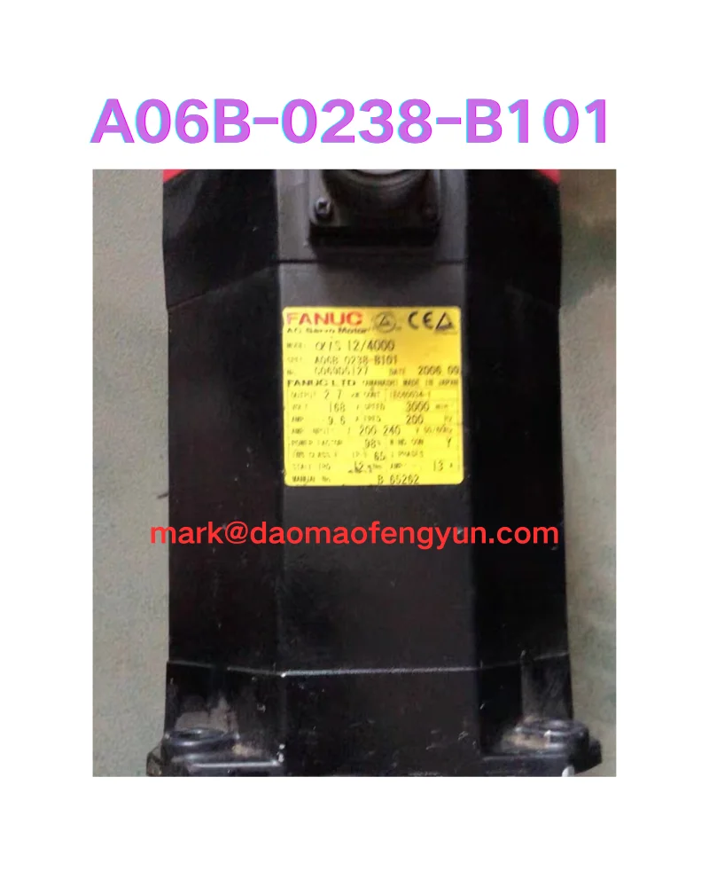 

A06B-0238-B101 Испытание серводвигателя в порядке