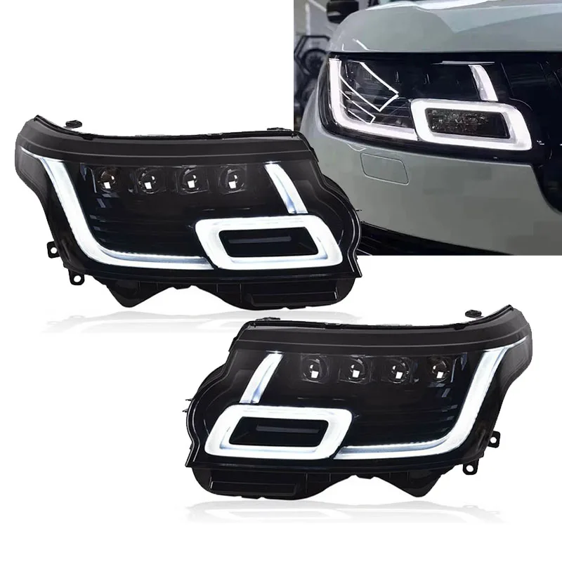 

Upgraded Car Full LED Matrix Projector Headlights for Land Range Rover Sport L494 2014 2015 2016 2017 L405 Blue Start LED DRL