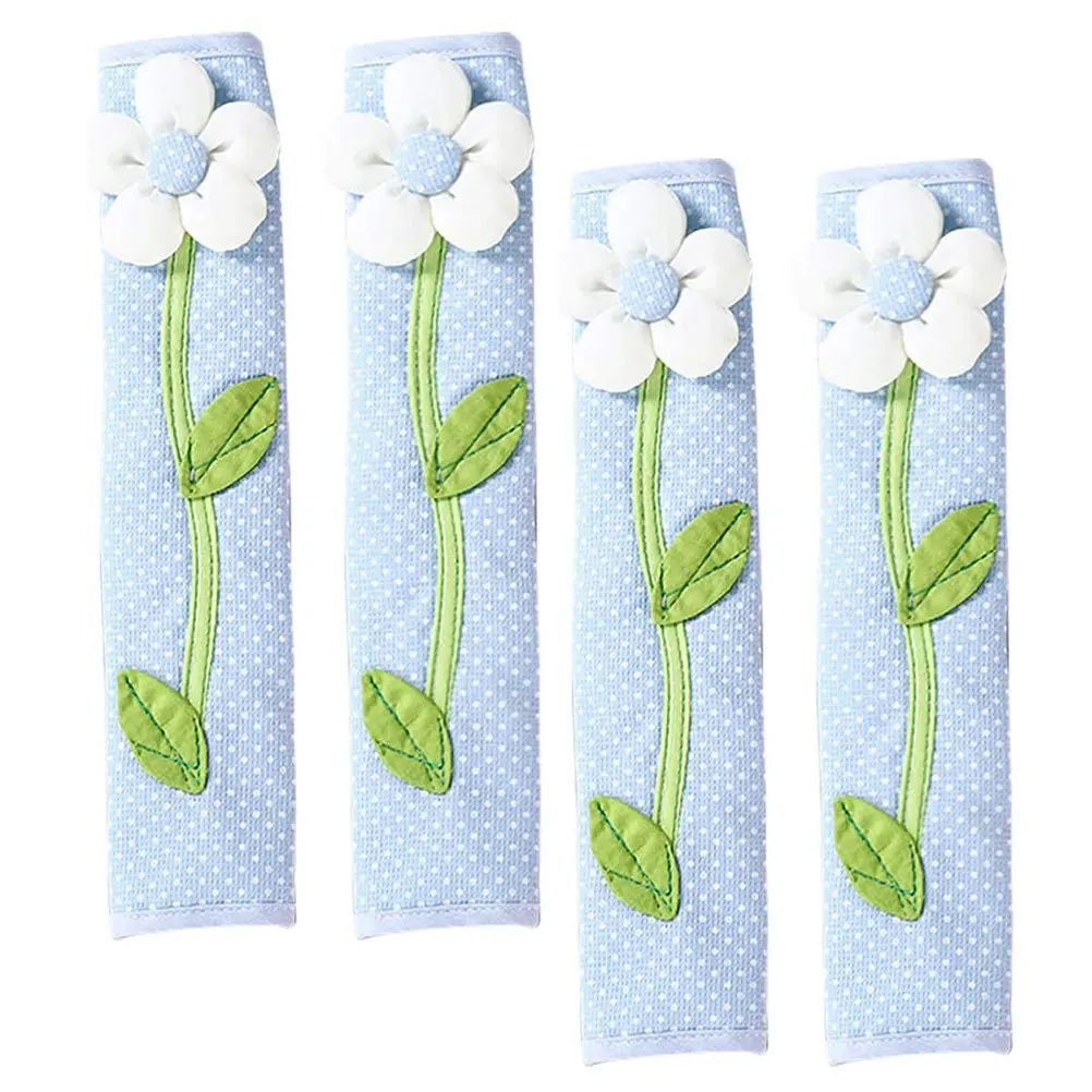 

4Pcs Refrigerator Handle Covers Sunflower Design Anti-Static Protective Covers for Fridge Oven Dishwasher Door Handles Washable