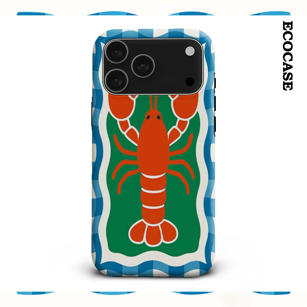 Gingham Framed Lobster IPhone 17 Must-Haves Handyhülle für IPhone 17 16 15 14 13 12 11 Pro Max Plus Doppelschichtige Rückseite