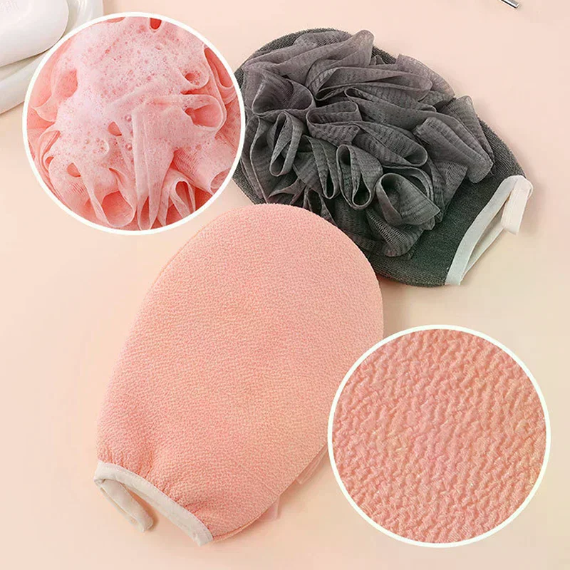 Exfoliating Double-sided Gloves Body Cleaning Bath Flower Bathroom Shower Ball Body Scrubber Bath Sponge Towel Bathroom Tool