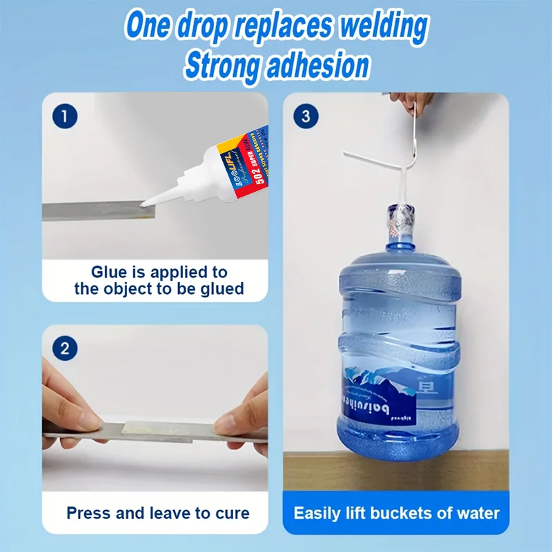 LOOLIFL 20 ml de pegamento instantáneo de cianoacrilato, adhesivo fuerte, líquido para manualidades, joyería, zapatos, secado súper rápido, transparente, superpegamento 502, pegamento líquido de alta resistencia