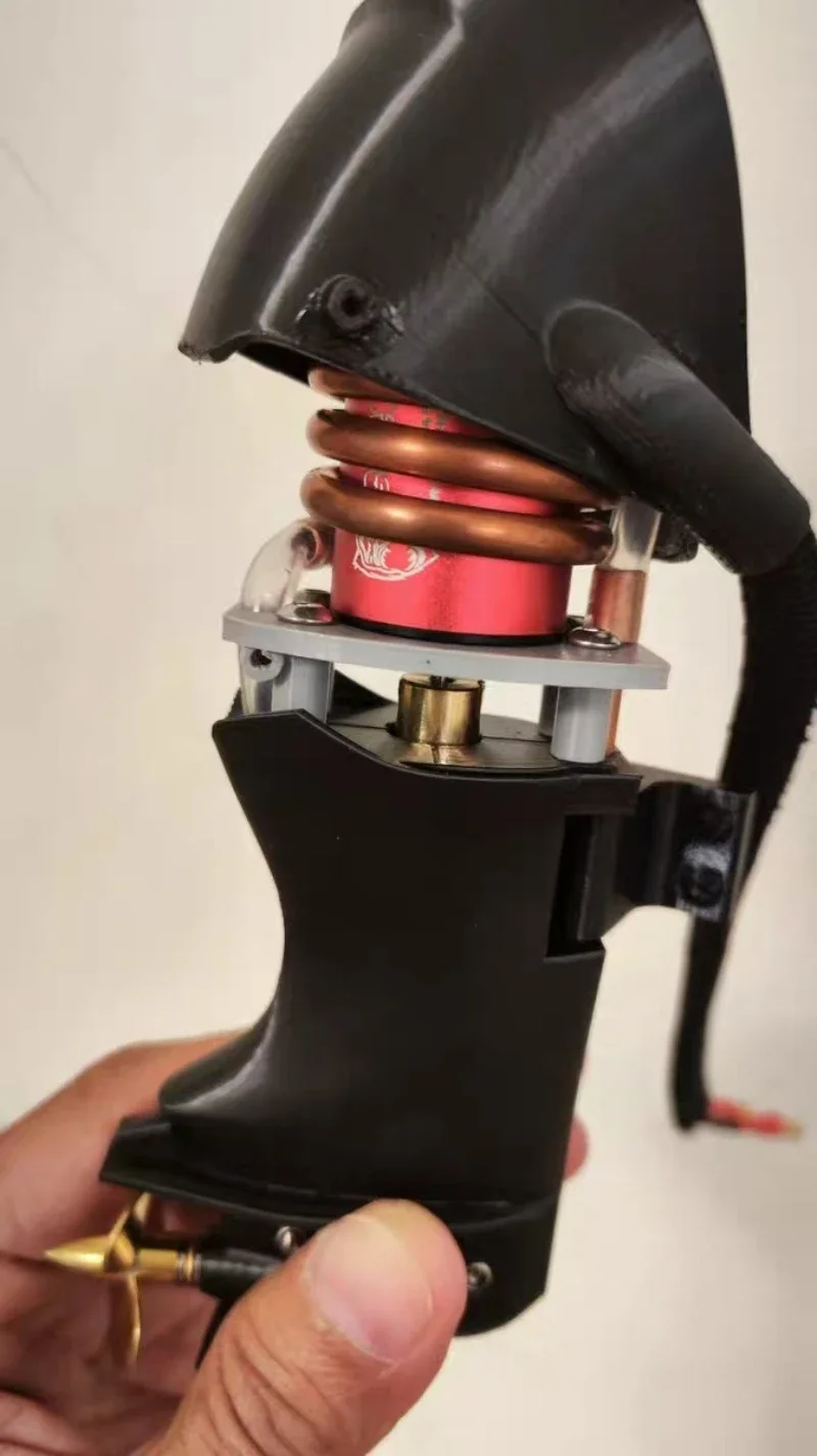 RoRuS1PCS 2-3S Scale RC Outboard Motor Kit 2345 Brushless Motor Water-cooled Copper Tube DIY Parts For Model Speedboat Modificat 4