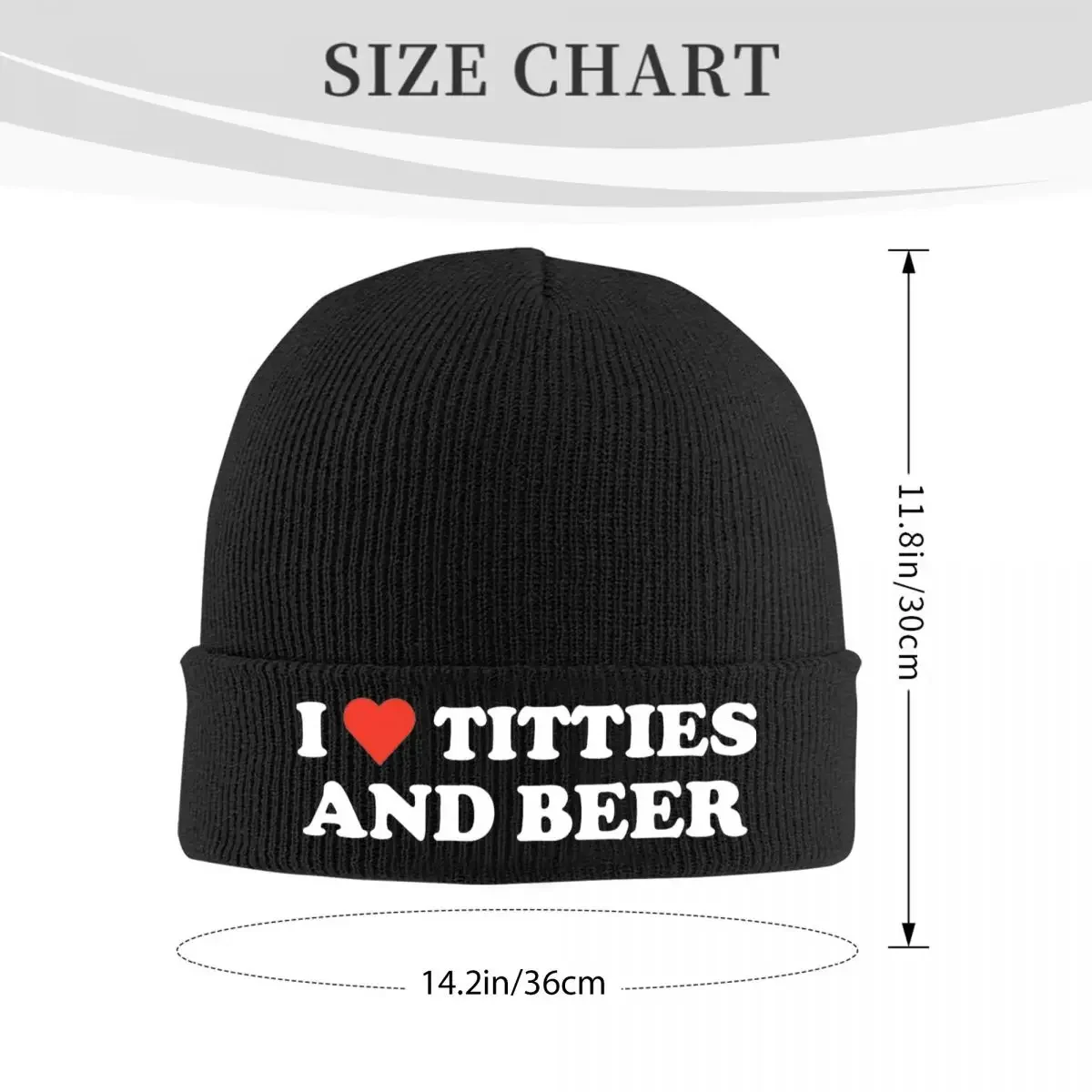 I Love Titties And Beer Humor Knitted Hat Women's Men's Beanie Winter Hats Crochet Cap