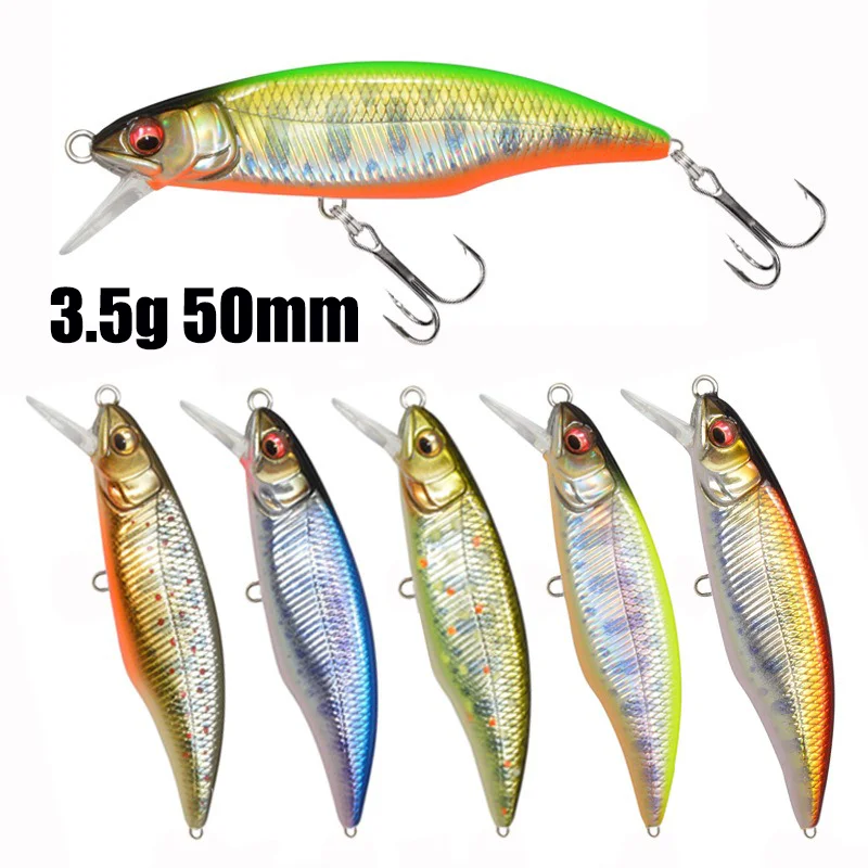 Sinking Minnow 50 mm 3,5 g Jerkbait Crankbait Wobbler Angelköder 50S Süßwasser harter Köder Bass Forelle Pike Peche Isca künstlich