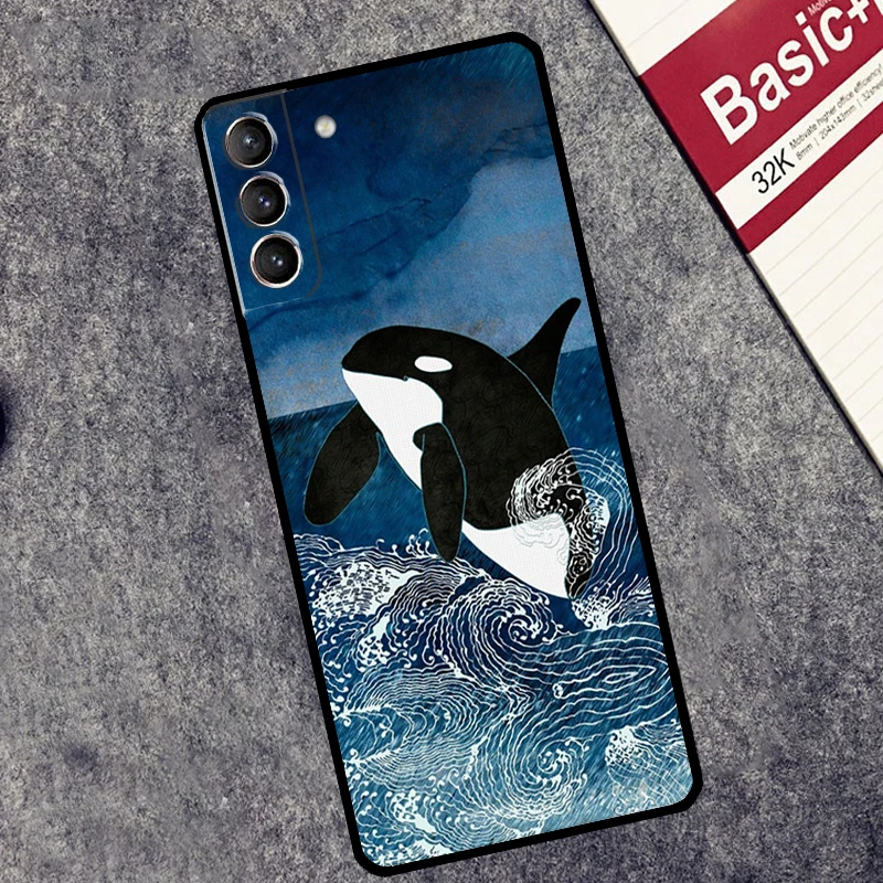 Killer Whale Orca Case For Samsung Galaxy S24 S23 S22 S21 Plus Ultra Note 20 S9 S10 Note 10 S20 S21 FE Cover