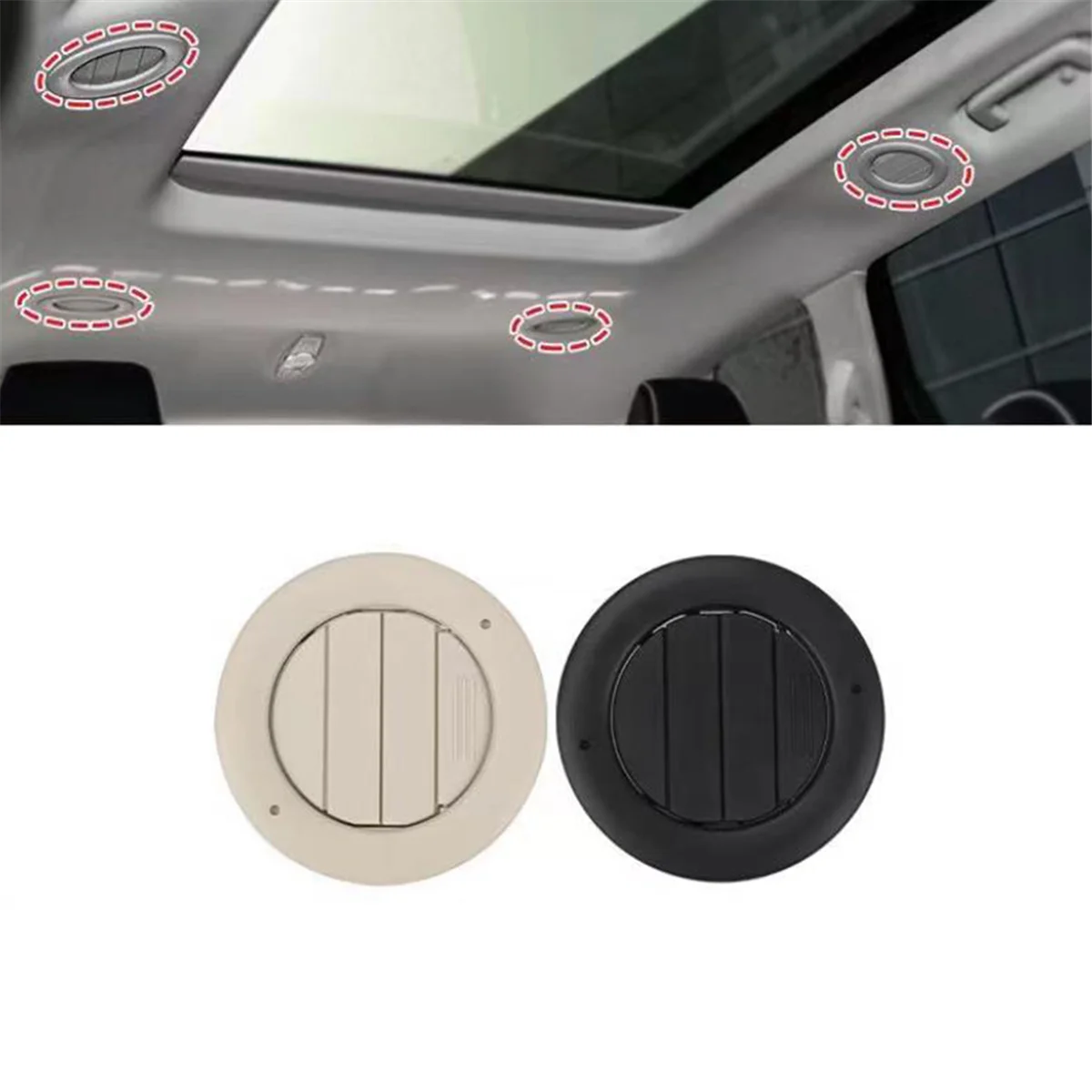 RTCX-Car Ceiling Roof AC Heat Air Vent BB5Z-19893-CA for Ford Explorer Lincoln MKT 2011-2019 BL1Z-19893-AA BB5Z-19893-AA B