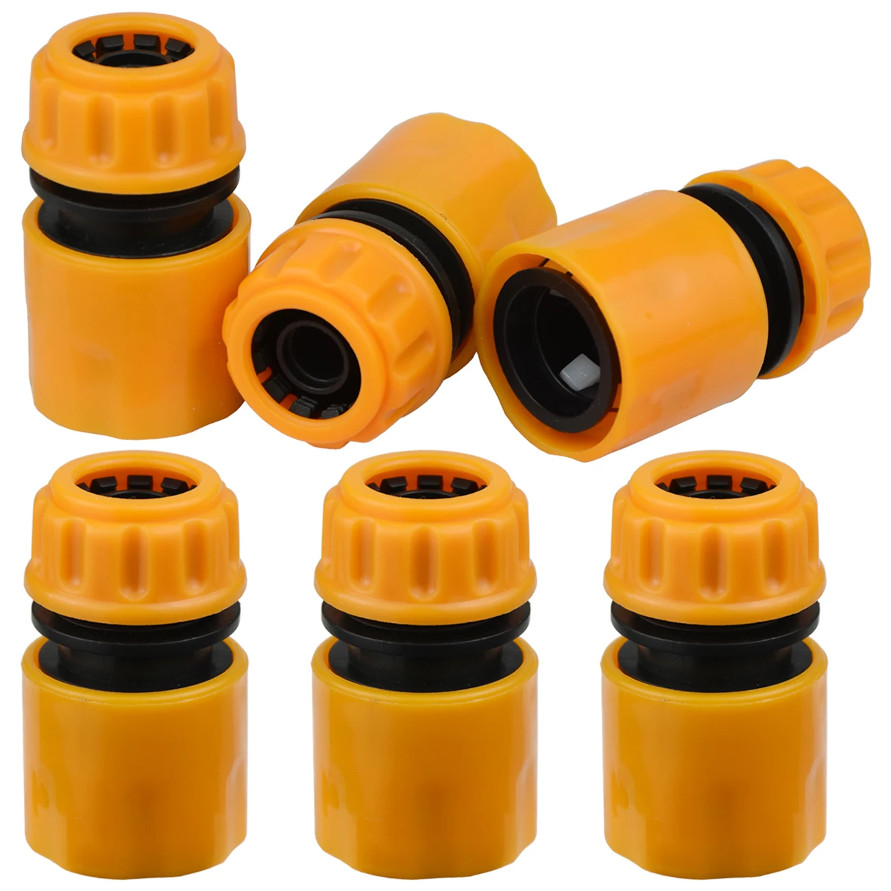 KESLA 6pcs Garden 1/2'' Quick Hose Connector Hose 3/4'' Coupling Joint Adapter Extension Set Repair Hose Pipe Tube Replacement