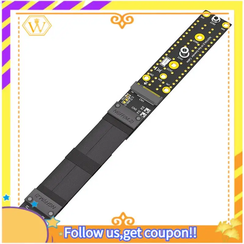 Último Cable de extensión M.2 SSD M.2(NGFF) Key M Nvme Cable de extensión extensor compatible con disco duro 2230/2240/2260/2280