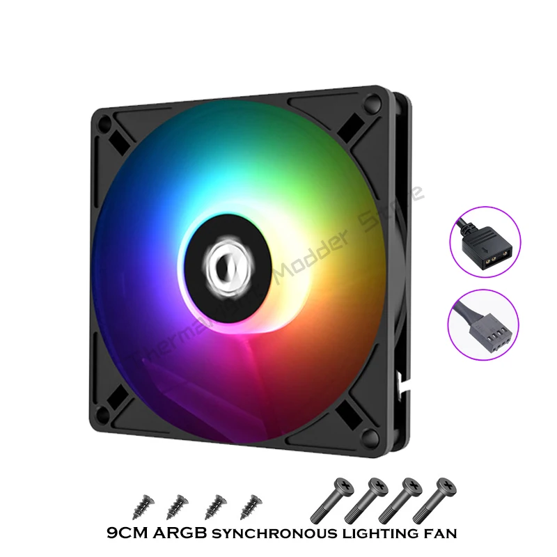 

9015/9215 PC Cooling Gamer Cabinet 9cm Fan ,15mm Slim Quiet RGB PWM 4pin ITX Case Fan CPU Cooler 5V ARGB AURA SYNC