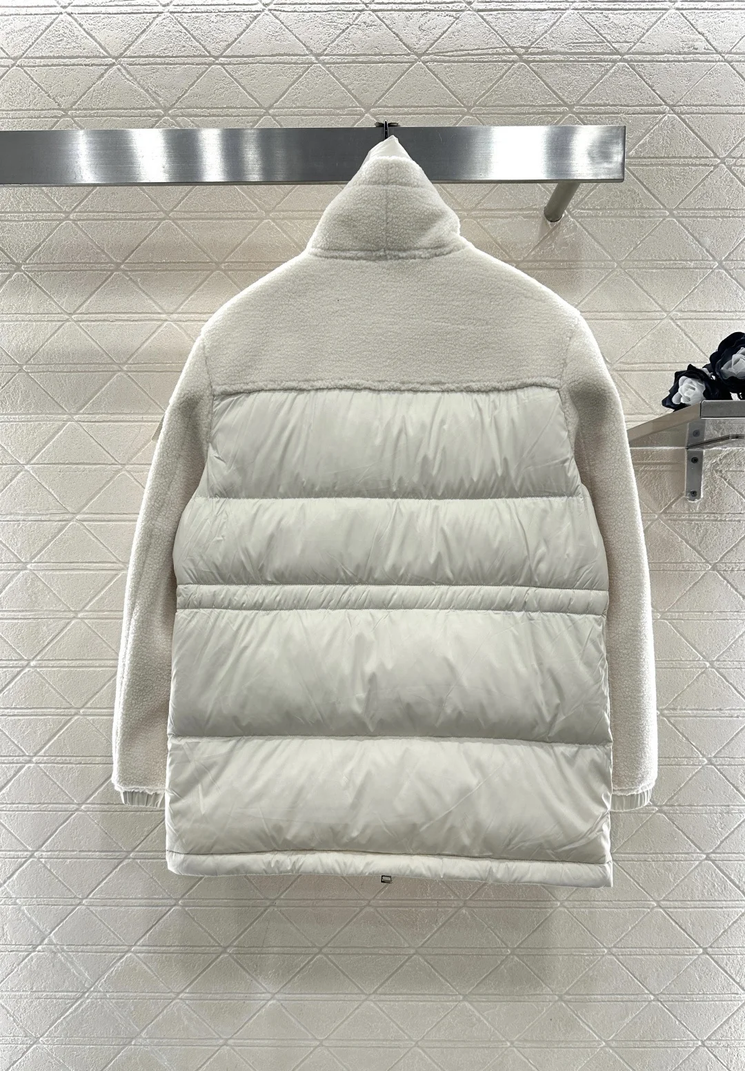 가을과 겨울 신상 따뜻한 여성 패션 트렌디 테디 양털 스플라이싱 다운 재킷