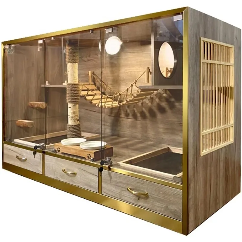 

Hot Sale Luxury Large Free Space Household Indoor Domestic Pet Cat Villa Nest