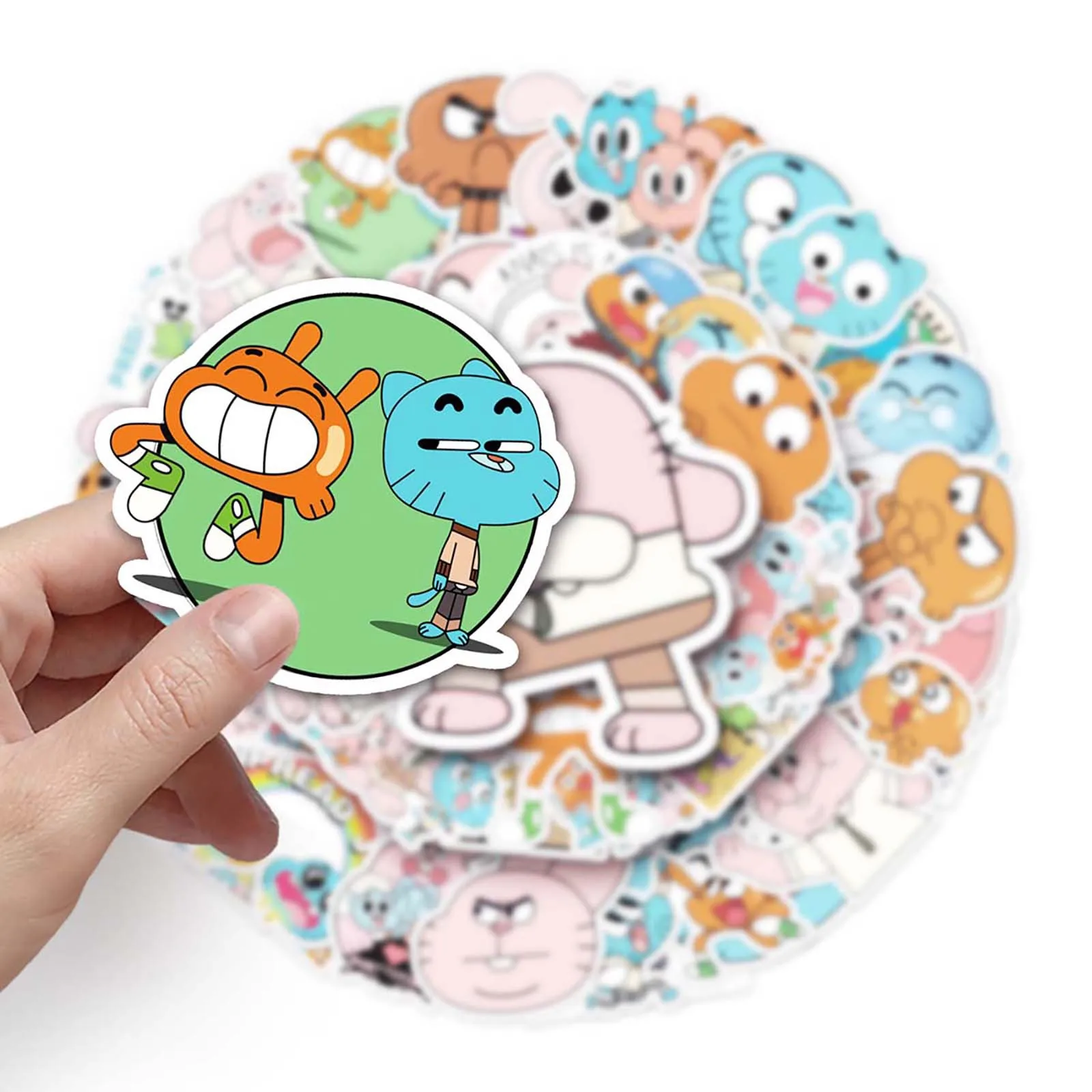 50PCS น่ารัก The Amazing World of Gumball การ์ตูนสติกเกอร์กันน้ํา DIY ตกแต่งโน้ตบุ๊คมือถือกีตาร์กระเป๋าเดินทาง Graffiti ของเล่น