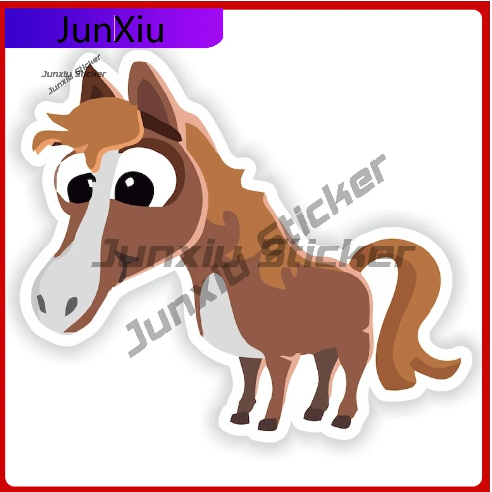 

Cartoon Smiling Horse Sticker Vinyl Decals Animals Graphic Suv Window Cover Scratch Refit Sticker Motorcycle Accessories And Cus