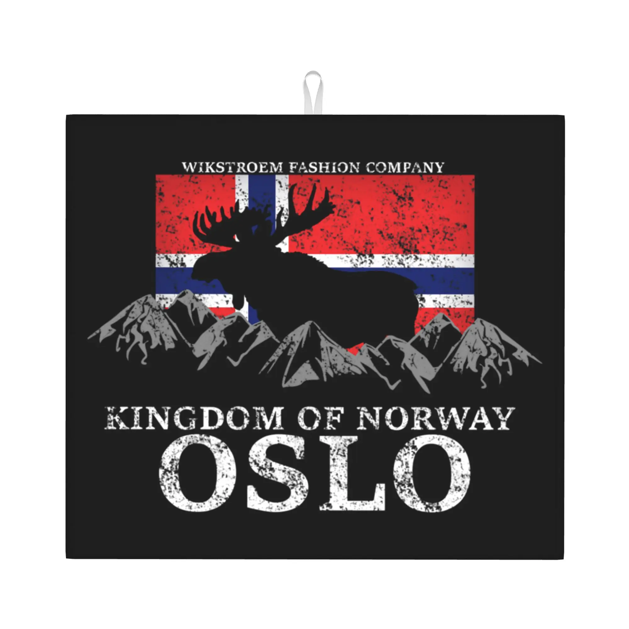 Drying Mat For Kitchen Wikstroem Norway Flag Barware Tableware Oil Proof Norwegian Flag Washable Kitchen Sink Drying Pad