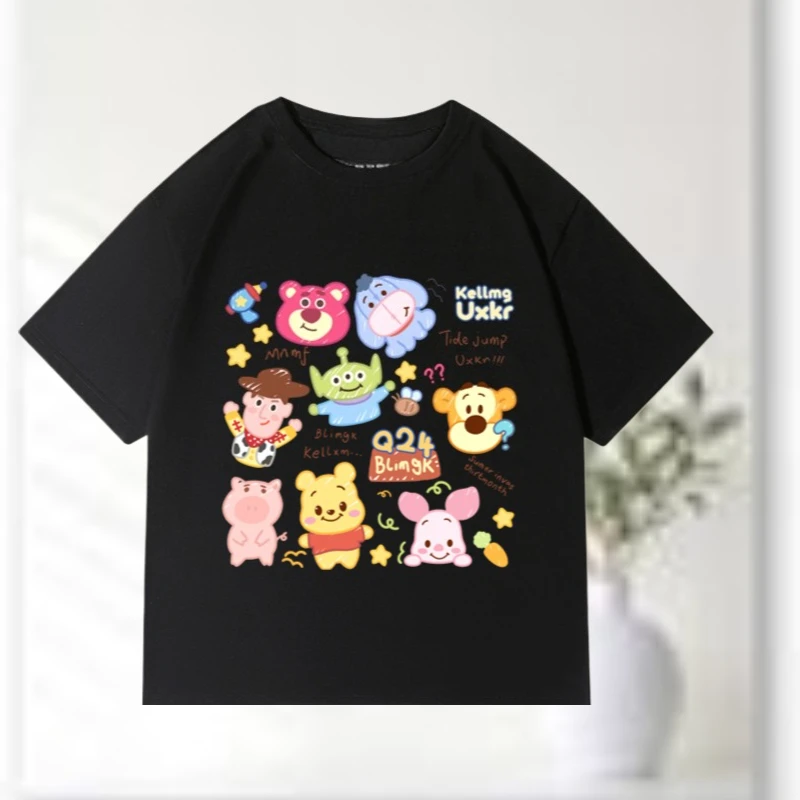 

Toy Story Women's T-shirt made of pure cotton casual loose age reducing stylish versatile for daily use short sleeved