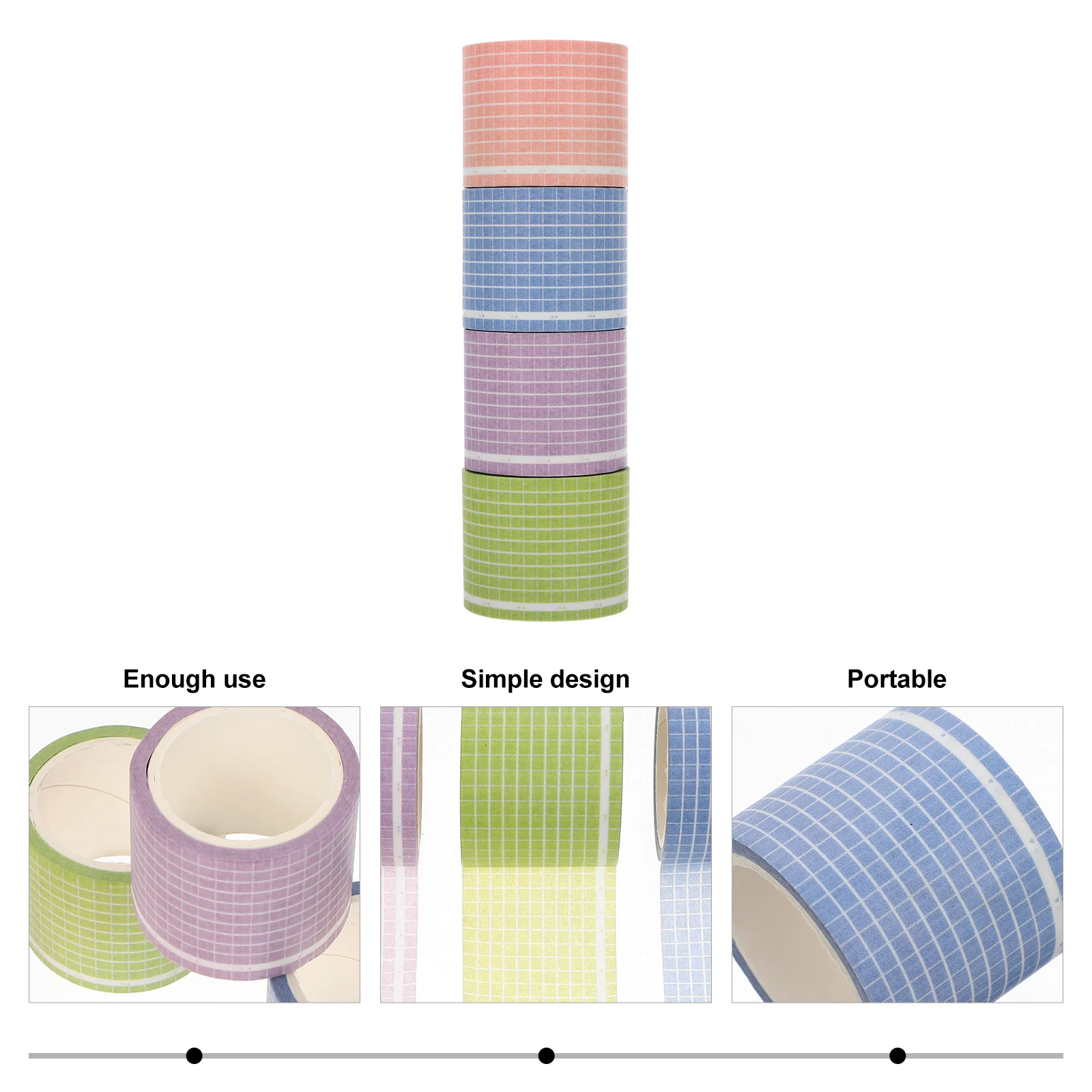 4 قطعة ملصقات شريطية ورقية إبداعية من اشي مواد سكرابوكينغ لأقنعة المخطط مذكرات ديكور أشرطة يدوية ذاتية الصنع