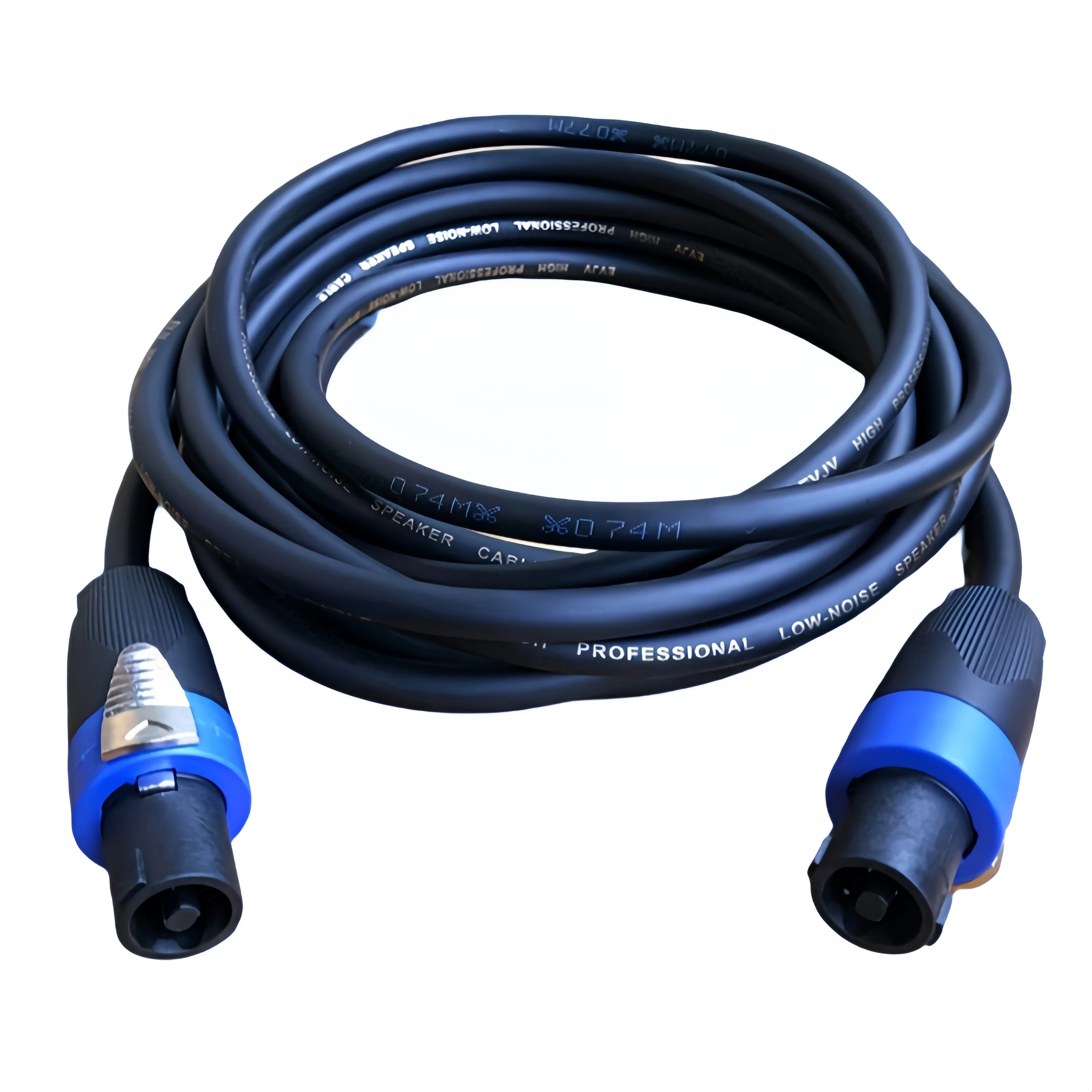 Cable de Altavoz Speakon Profesional de 5m (Conector Azul en Forma de Om), Cable Dedicado para Conectar Amplificadores a Altavoces Profesionales (Line Array, Monitores de Escenario, Audio para Actuaciones al Aire Libre, etc.) ), y también es una configura