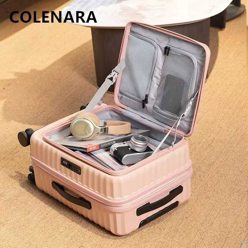 COLENARA Luggage ABS + PC Boarding Box Women's Trolley Case 20