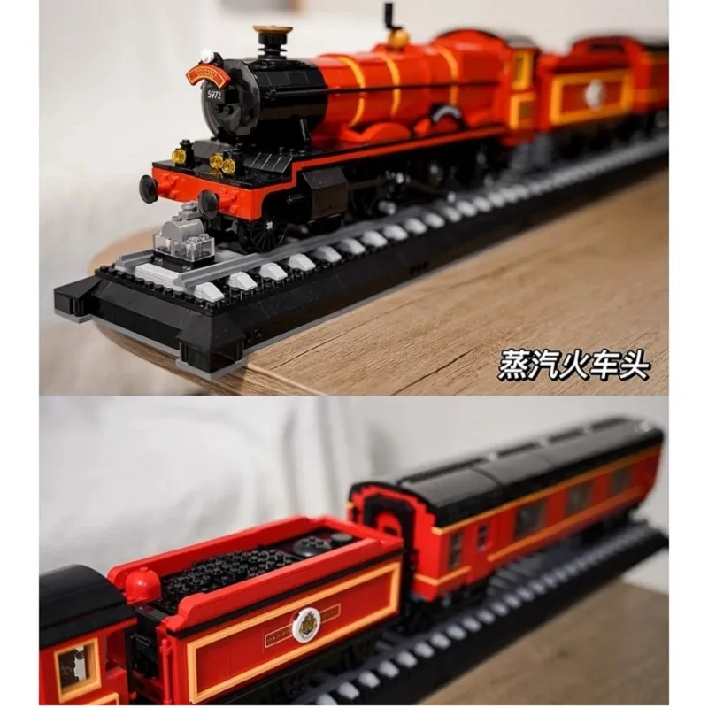 com mini bonecas, compatíveis com modelos de estatueta colecionáveis Big Red Hogwarts-Express 76405 conjunto de construção 5129PCS