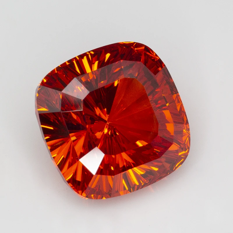 جديد الأحمر 10x10 مللي متر وسادة الألفية قطع مكعب أحجار الزركونيا أحجار كريمة مفكوكة لصنع المجوهرات