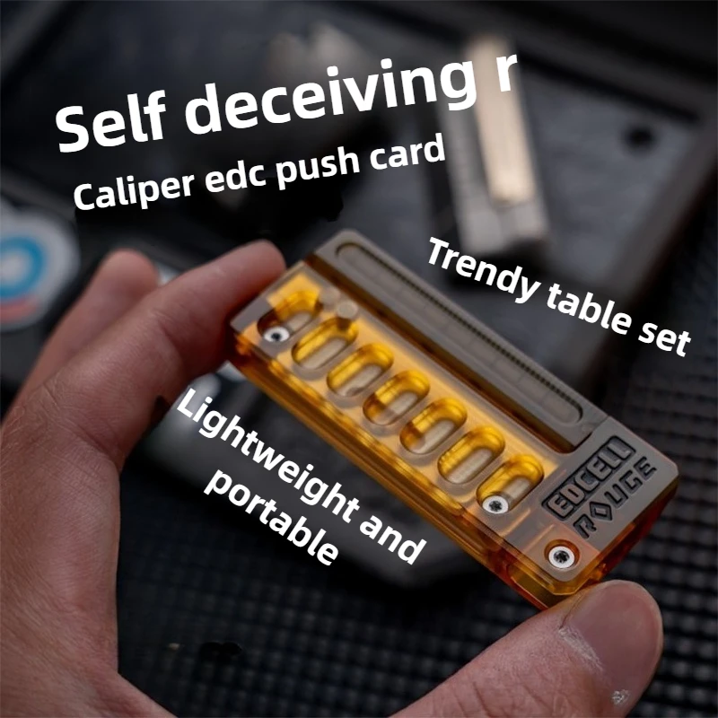 خلية EDC الخداع الذاتي الميكانيكية المعدنية EDC الفرجار دفع العلامة التجارية السوداء التكنولوجيا الضغط لعبة سطح المكتب