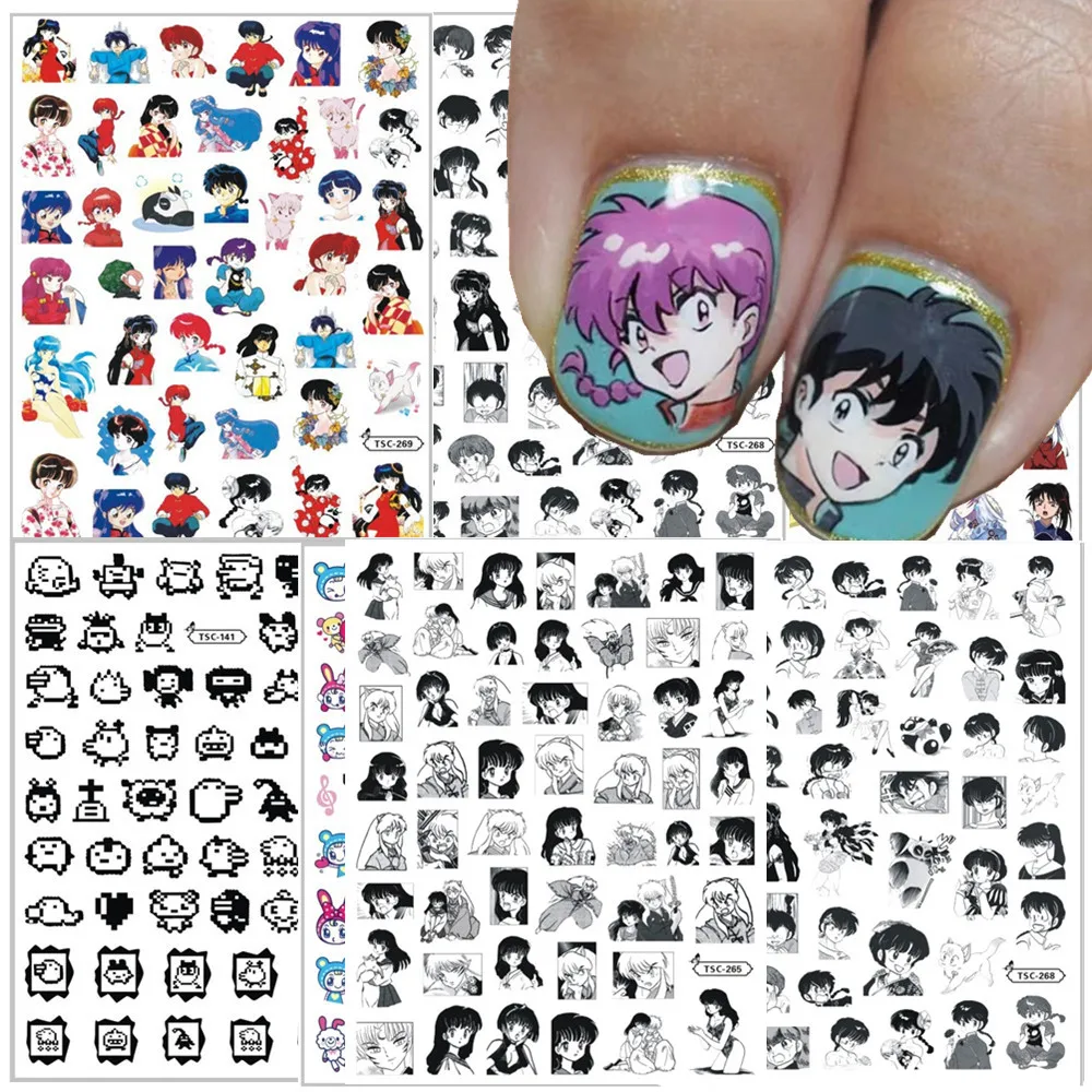 

TSC-268 らんま 3d Anime Nail Art Stickerいぬやしゃ Decal Slider trend DiyRanma MISTA Tendou Akane あかね