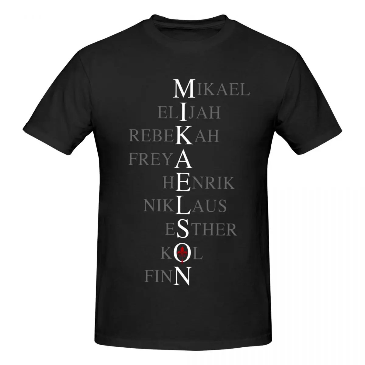 Damon Salvatore Mikaelson Family The Vampire Diaries T Shirts Graphic Y2K Pops Cotton Tshirts For Men Women Clothes