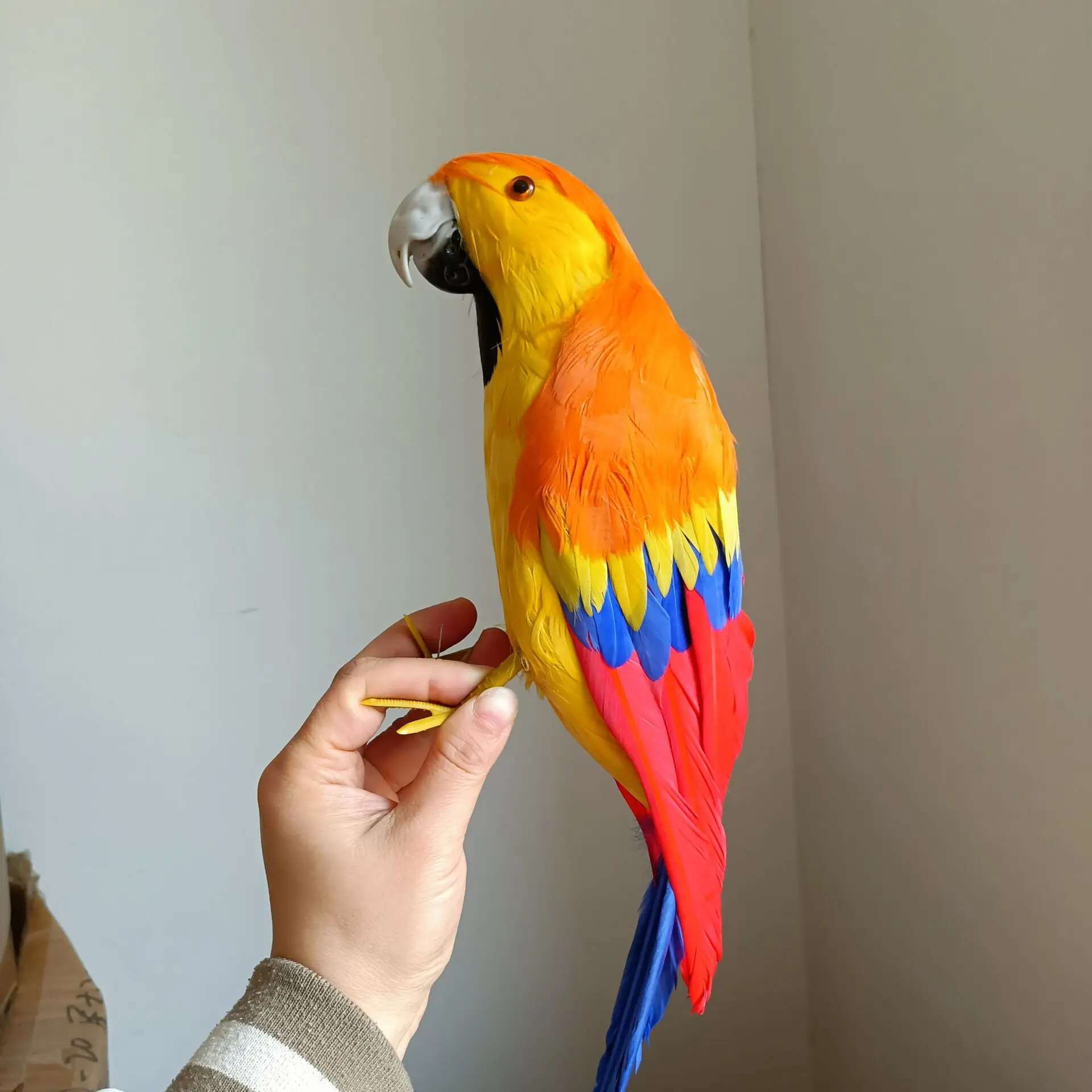 cute orange simulation foam&feather parrot model garden decoration gift about 45cm p2670
