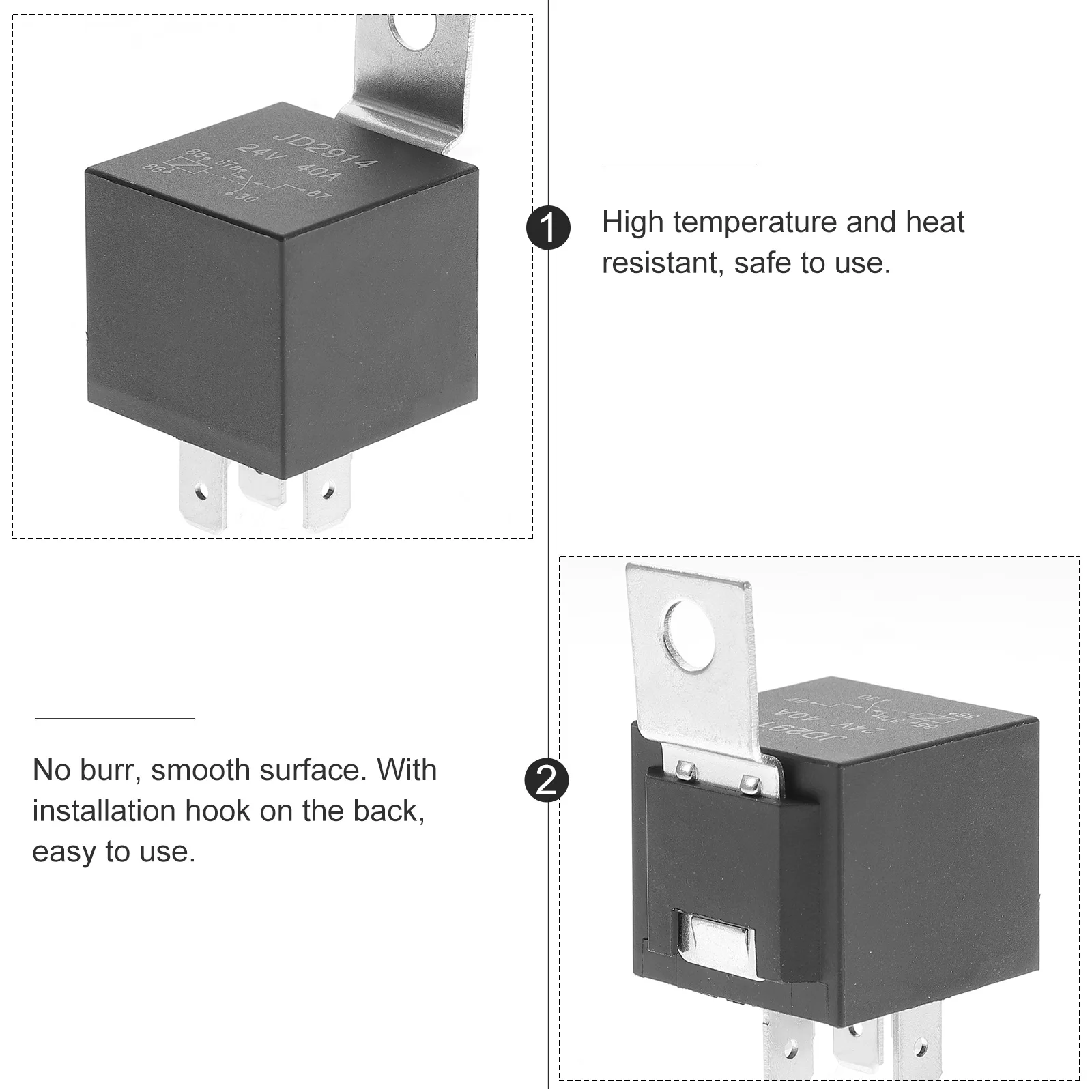 

Car 24V 40A 5 Pin Starter Automotive Replacement Waterproof High Grade Copper Durable Fuel Pump Relay Car Part Boat