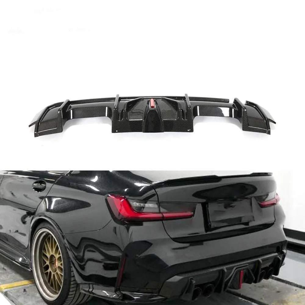 

For 2021-2022 BMW 4 Series G82 G83 M4 Dry Carbon G82 G83 M4 Rear Diffuser Spoiler 4pcs/Set Body Kit